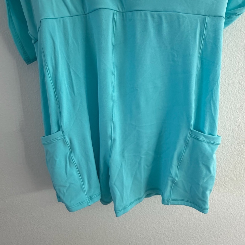 Aerie Offline Real Me Lowkey V-Neck Blue Athletic Mini Dress Size XL - Picture 6 of 7